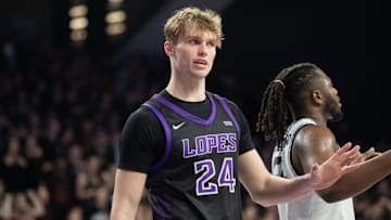 GCU forward Duke Brennan (24) at Grand Canyon University Arena in Phoenix on Feb. 17, 2024.