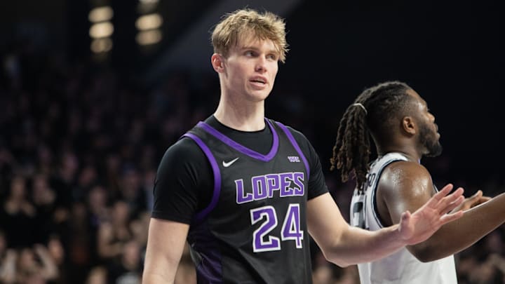 GCU forward Duke Brennan (24) at Grand Canyon University Arena in Phoenix on Feb. 17, 2024.
