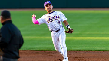Steven Milam 4, LSU Tigers take on Louisianas Ragin Cajuns at Alex Box Stadium in Baton Rouge, LA. Tuesday, March 25, 2025.