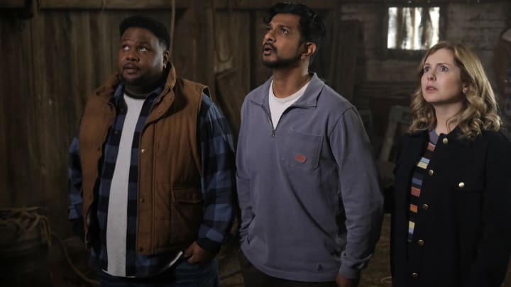 “The Owl” – Sam, Jay and the remaining ghosts unravel the mystery of which ghost passed into the afterlife. Also, Sam and Jay must relocate an owl in order to do construction on the barn to turn it into Jay’s restaurant, on the third season premiere of the CBS Original series GHOSTS, Thursday, Feb. 15 (8:30-9:00 PM, ET/PT) on the CBS Television Network, and streaming on Paramount+ (live and on demand for Paramount+ with SHOWTIME subscribers, or on demand for Paramount+ Essential subscribers the