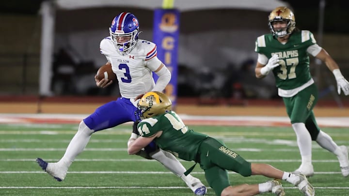 At the CIF-State Division 1-A state championship bowl in December 2023 Ryder Lyons and Folsom beat St. Bonaventure 20-14.