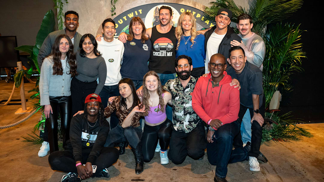 The CBS Original Series SURVIVOR celebrates its 48th season with a marketing activation and panel discussion in New York City on February 23, 2025. Pictured (L-R): Top Row: Bianca Roses, Kyle Fraser, Kamilla Karthigesu, Kevin Leung, Chrissy Sarnowsky, David Kinne, Stephanie Berger, Joseph Hunter, and Thomas Krottinger. Bottom Row: Star Toomey, Mary Zheng, Eva Erickson, Shauhin Davari, Justin Pioppi, Cedrek McFadden, and Mitch Guerra. Photo: Michael Parmelee/CBS ©2025 CBS Broadcasting, Inc. All