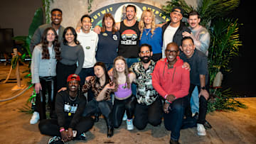 The CBS Original Series SURVIVOR celebrates its 48th season with a marketing activation and panel discussion in New York City on February 23, 2025. Pictured (L-R): Top Row: Bianca Roses, Kyle Fraser, Kamilla Karthigesu, Kevin Leung, Chrissy Sarnowsky, David Kinne, Stephanie Berger, Joseph Hunter, and Thomas Krottinger. Bottom Row: Star Toomey, Mary Zheng, Eva Erickson, Shauhin Davari, Justin Pioppi, Cedrek McFadden, and Mitch Guerra. Photo: Michael Parmelee/CBS ©2025 CBS Broadcasting, Inc. All