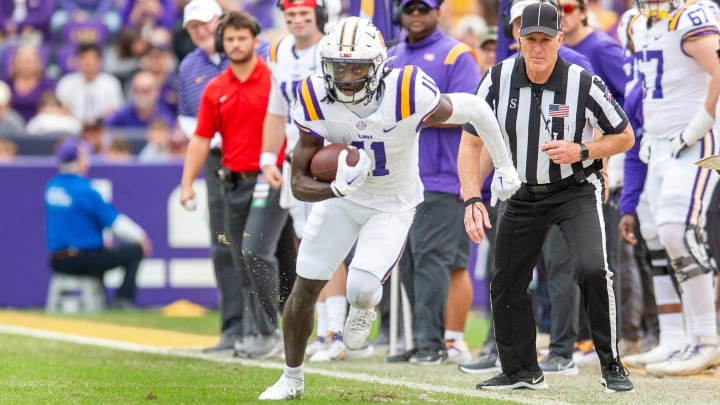 LSU wide receiver Brian Thomas is expected to be drafted in the first round of the NFL draft from April 25-27, 2024.