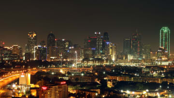 The skyline of Dallas, Texas during the Miami Heat v Dallas Mavericks - Game Four