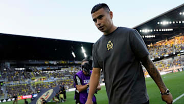 An emotional Lucas Zelarayan saying his goodbyes to the Crew fans
