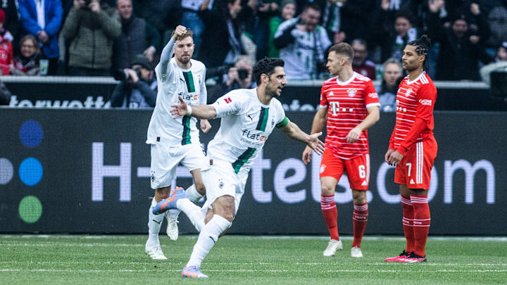 Lars Stindl jubelt gegen den FC Bayern Lars Stindl jubelt gegen den FC Bayern