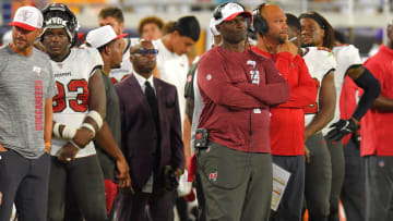 Tampa Bay Buccaneers head coach Todd Bowles revealed the toughest roster cuts he's going to have to make this year. [Bob Self/Florida Times-Union]