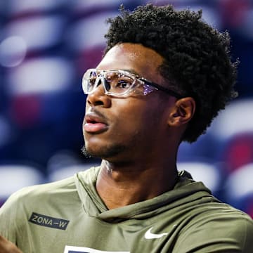 Bryce James has yet to see playing time in his freshman season at Arizona.