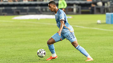 Christian McFarlane (18) of NYCFC in action during the...