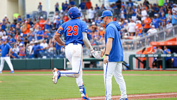 Brody Donay seen here in the season-opening series against Air Force, led the way at the plate for the Florida Gators in its series win over Mississippi State