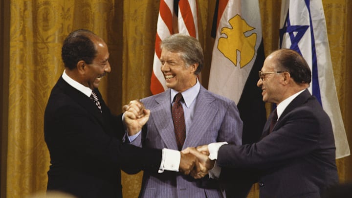 Carter, Sadat and Begin After Camp David Accords Carter, Sadat and Begin After Camp David Accords