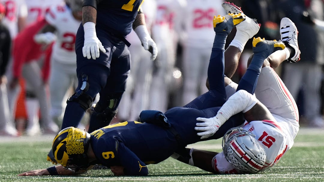 Nov 25, 2023; Ann Arbor, Michigan, USA; Ohio State Buckeyes defensive tackle Michael Hall Jr. (51)