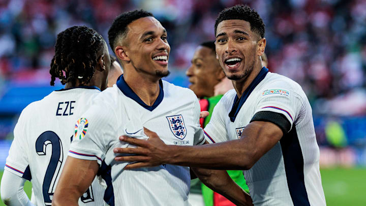 Trent Alexander-Arnold (left) and Jude Bellingham are now Real Madrid teammates. Trent Alexander-Arnold (left) and Jude Bellingham are now Real Madrid teammates.