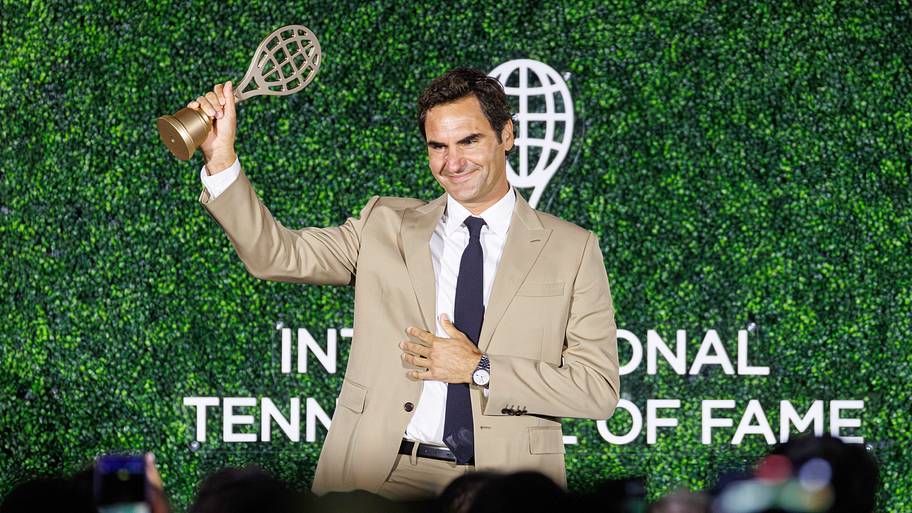 Roger Federer was inducted into the International Tennis Hall of Fame in August. 