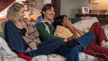 "ADULTS" -- “Have You Seen This Man?” -- Season 1, Episode 3 — Pictured (L-R): Lucy Freyer as Billie, Jack Innanen as Paul Baker, Amita Rao as Issa