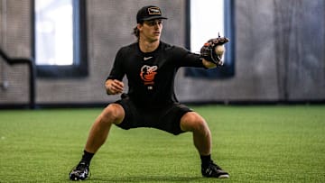 Carter Baumler, a pitcher for Baltimore Orioles, works out at 515 Fieldhouse, on Thursday, Jan. 20, 2022, in Grimes.

0120 Carter Baumler 003 Jpg