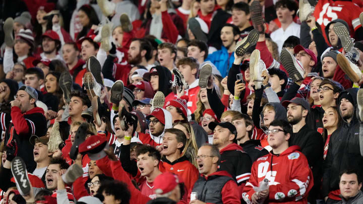 Nov 18, 2023; Columbus, Ohio, USA; Ohio State Buckeyes fans hold their shoes in the air prior to a kickoff during the NCAA football game against the Minnesota Golden Gophers at Ohio Stadium.