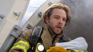 “Edgewater’s About to Get Real Cozy” – Station 42 and Three Rock jump into action when an airplane makes an emergency landing outside of Edgewater. Jared Padalecki guest stars as Camden, a SoCal firefighter who immediately recognizes Bode’s raw talent, on FIRE COUNTRY, Friday, Nov. 15 (9:00-10:00 PM, ET/PT) on the CBS Television Network, and streaming on Paramount+.