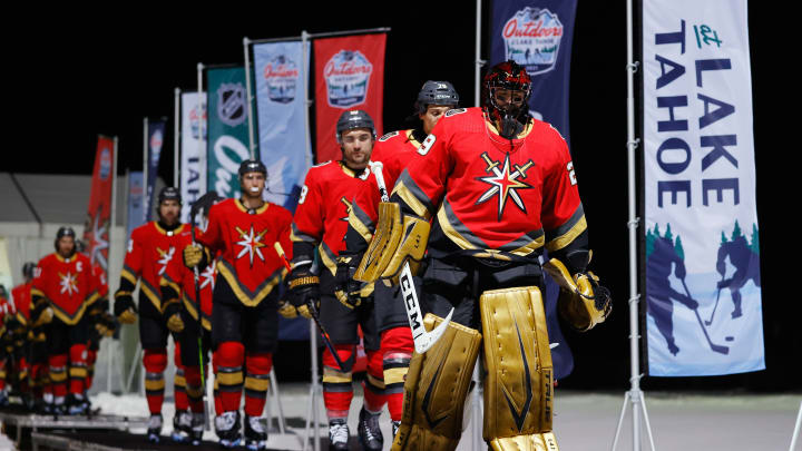 NHL Outdoors At Lake Tahoe - Vegas Golden Knights v Colorado Avalanche