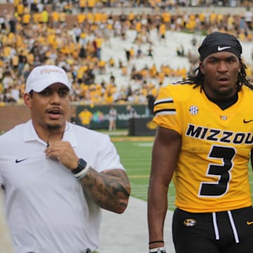 Sep 14, 2024; Columbia, Missouri, USA; Missouri Tigers wide receiver Luther Burden III (3) walks into the tunnel at half time of Missouri's game against the Boston College Eagles at Faurot Field at Memorial Stadium. 