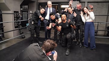 The cast and crew of the hit CBS drama series S.W.A.T. celebrated on set Thursday, April 11, 2024 after receiving news of the show’s renewal for the 2024-2025 season. The series will return for its eighth year on the Network. In its seventh season, S.W.A.T. airs Fridays (8:00-9:00 PM, ET/PT) on the CBS Television Network, and streaming on Paramount+ (live and on-demand for Paramount+ with SHOWTIME subscribers, or on-demand for Paramount+ Essential subscribers the day after it airs). S.W.A.T. is