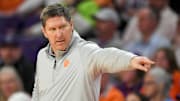 Clemson Head Coach Brad Brownell during the second half Monday, Feb 10, 2025; Clemson, South Carolina, USA; at Littlejohn Coliseum.