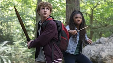 Walter Scobell and Leah Sava Jeffries in Percy Jackson and the Olympians Episode 201 (Disney/David Bukach) 