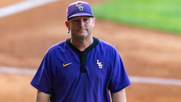 Tigers Head Coach Jay Johnson as the LSU Tigers take on Alabama Baseball in Baton Rouge, LA. Thursday, April 17, 2025.