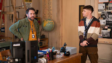 ABBOTT ELEMENTARY - ÒVolunteersÓ - Ava announces the school district is sending a group of volunteers to help out at Abbott; however, when they arrive, things donÕt go as planned. WEDNESDAY, JAN. 8 (8:30-9:02 p.m. EST) on ABC. (Disney/Gilles Mingasson) 
CHARLIE DAY, CHRIS PERFETTI