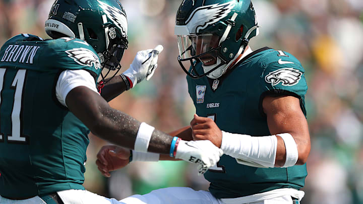 A.J. Brown, Jalen Hurts, Philadelphia Eagles