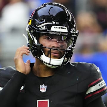 Arizona Cardinals quarterback Kyler Murray (1) against the Los Angeles Rams in the second half at State Farm Stadium in Glendale on Nov. 26, 2023.