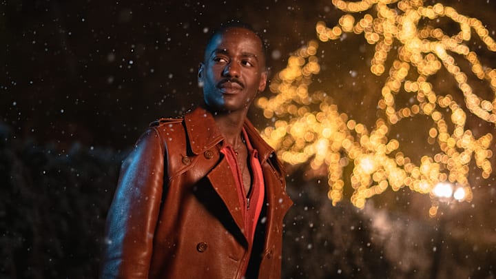 The Doctor ((Ncuti Gatwa) in the Doctor Who Christmas Special 2023.