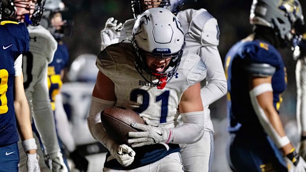 Noah Holman rushed for 147 yards and three touchdowns in Gonzaga Prep's 28-21 win over Mead for the GSL championship.