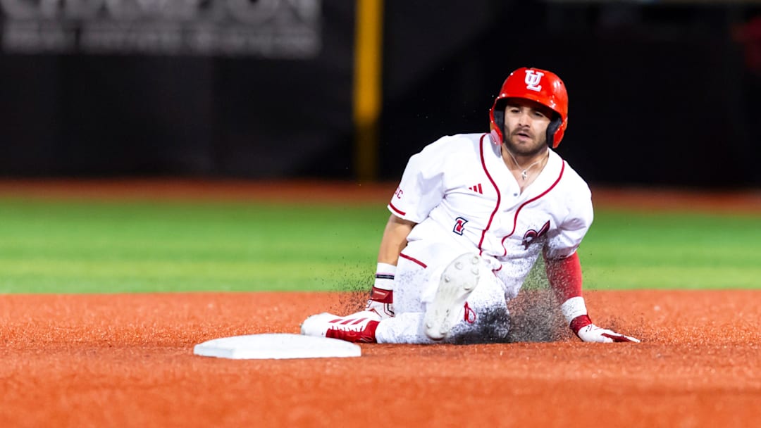 Maddox Mandino 1, Louisianas Ragin Cajuns baseball take on Maryland. Friday, Feb. 20, 2026.