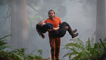 “No Good Deed” – An internal investigation is launched after a difficult rescue went awry and a life was lost, on FIRE COUNTRY, Friday, Jan. 6 (9:00-10:00 PM, ET/PT) on the CBS Television Network and available to stream live and on demand on Paramount+*. Pictured: Stephanie Arcila as Gabriela Perez and Max Thieriot as Bode Donovan. Photo: Sergei Bachlakov/CBS ©2022 CBS Broadcasting, Inc. All Rights Reserved.
