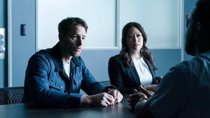 “St. Louis” – The odds are stacked against Colter as he is tasked by a convicted murderer’s teenage daughter to track down a missing witness who could prove her dad’s innocence, on the CBS original series TRACKER, Sunday, March 17 (9:00-10:00 PM, ET/PT) on the CBS Television Network, and streaming on Paramount+ (live and on-demand for Paramount+ with SHOWTIME subscribers, or on-demand for Paramount+ Essential subscribers the day after the episode airs)*. Pictured: Justin Hartley as Colter Shaw