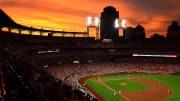 Aug 20, 2019; St. Louis, MO, USA; A general view of Busch Stadium as the sun sets during the fourth inning of a game between the St. Louis Cardinals and the Milwaukee Brewers. Mandatory Credit: Jeff Curry-USA TODAY Sports