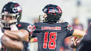 Quarterback Chandler Fields 18 as Louisianas Ragin Cajuns take on South Alabama at Cajun Field in Lafayette, LA. Saturday, Nov. 16, 2024.
