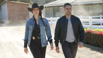 “Prime Cut” – After discovering the remains of a Marine captain, the NCIS team travels to Texas to interrogate the suspected killer, on the CBS Original series NCIS, Monday, April 29 (9:00-10:00 PM, ET/PT) on the CBS Television Network, and streaming on Paramount+ (live and on-demand for Paramount+ with SHOWTIME subscribers, or on-demand for Paramount+ Essential subscribers the day after the episode airs)*. Pictured (L-R): Katrina Law as Jessica Knight and Wilmer Valderrama as Nicholas “Nick”