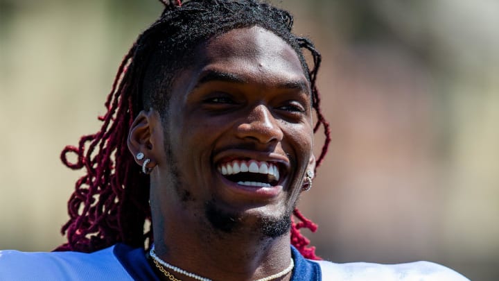 Aug 1, 2023; Oxnard, CA, USA; Dallas Cowboys wide receiver CeeDee Lamb (88) during training camp at Marriott Residence Inn-River Ridge playing fields. 