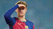 Frenkie de Jong lors du dernier match de Liga à Montjuic. 
