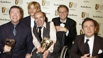 Ricky Gervais, Mackenzie Crook, And Martin Freeman At The UK: The British Academy Television Awards 