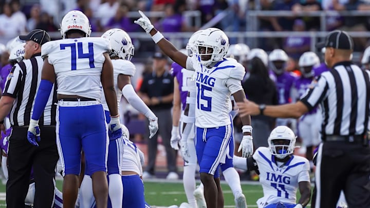 No. 3 IMG Academy (Florida) hosts Mt. Zion Prep Academy (Maryland) on Thursday, Sept. 12, 2024.