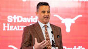 The University of Texas announces Sean Miller as their new men's basketball coach Tuesday, March 25, 2025.