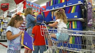 Consumers Start Buying Back-To-School Supplies At Wal-Mart