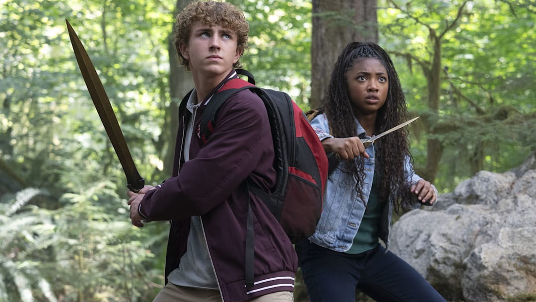 Walter Scobell and Leah Sava Jeffreies in Percy Jackson and the Olympians Episode 201 (Disney/David Bukach) 