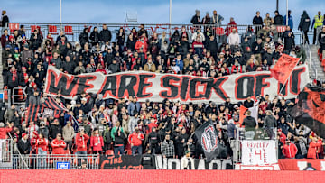 Toronto FC fans show their discontent with the club, Toronto...