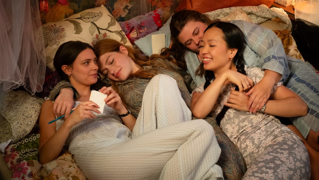 Ruby (Harriet Herbig-Matten), Lydia (Sonja Weisser), Lin (Andrea Guo), Ember (Runa Greiner) in Maxton Hall season 2 Ruby (Harriet Herbig-Matten), Lydia (Sonja Weisser), Lin (Andrea Guo), Ember (Runa Greiner) in Maxton Hall season 2