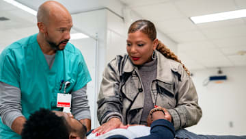 Queen Latifah and Stephen Bishop in The Equalizer season 5